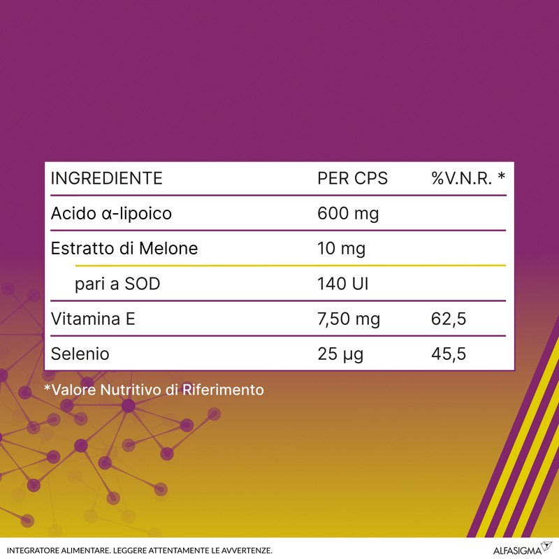 Alasod 600 - Integratore antiossidante - 20 Compresse