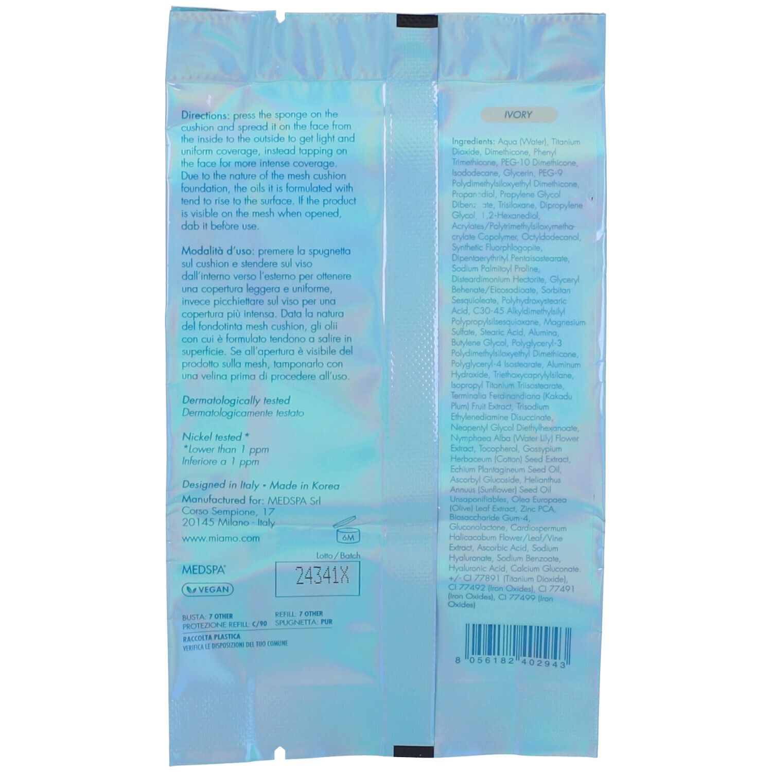 MIAMO SECOND SKIN MESH REF IVO