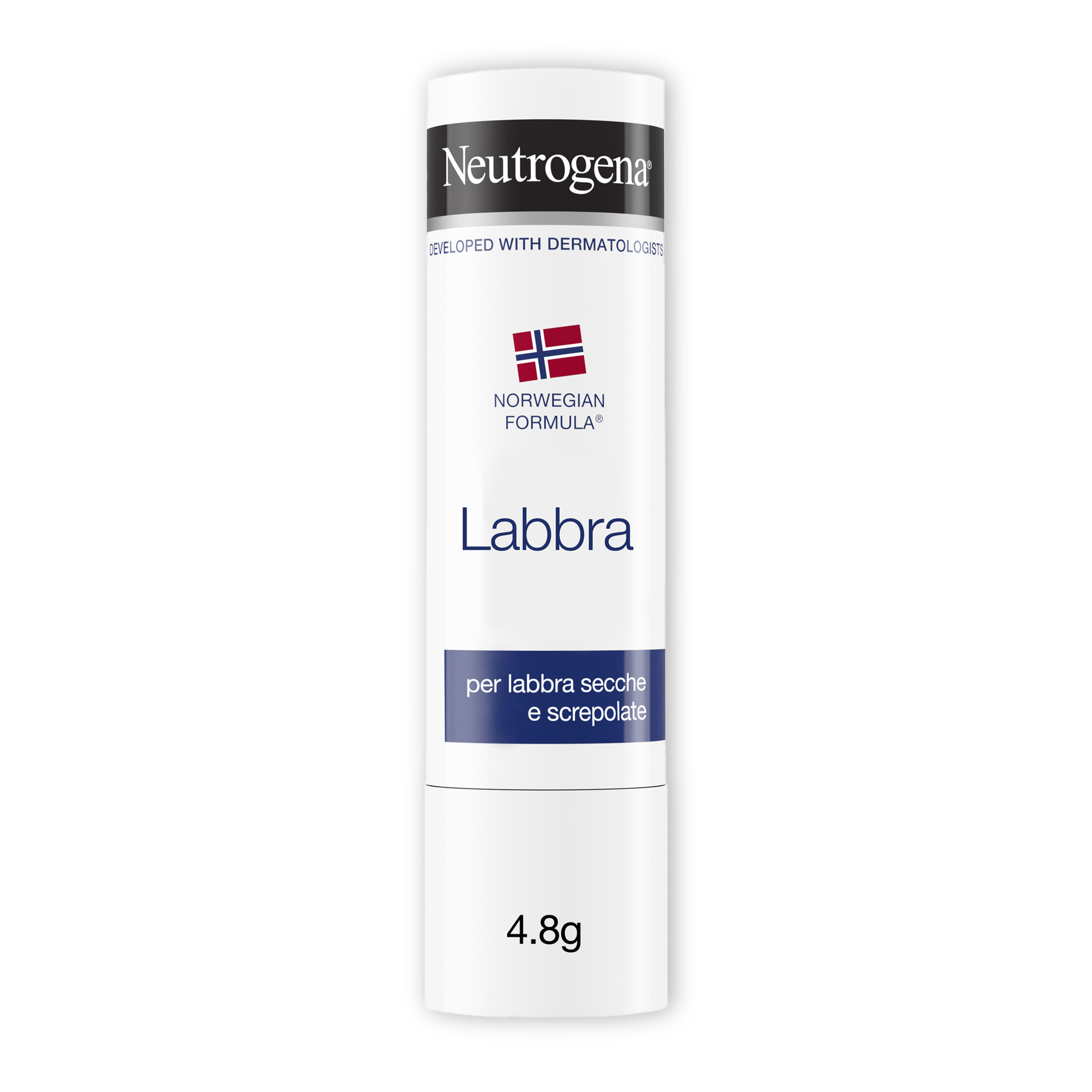 Neutrogena Formula Norvegese Balsamo Labbra Stick 4.8 g, Burrocacao per labbra secche e screpolate