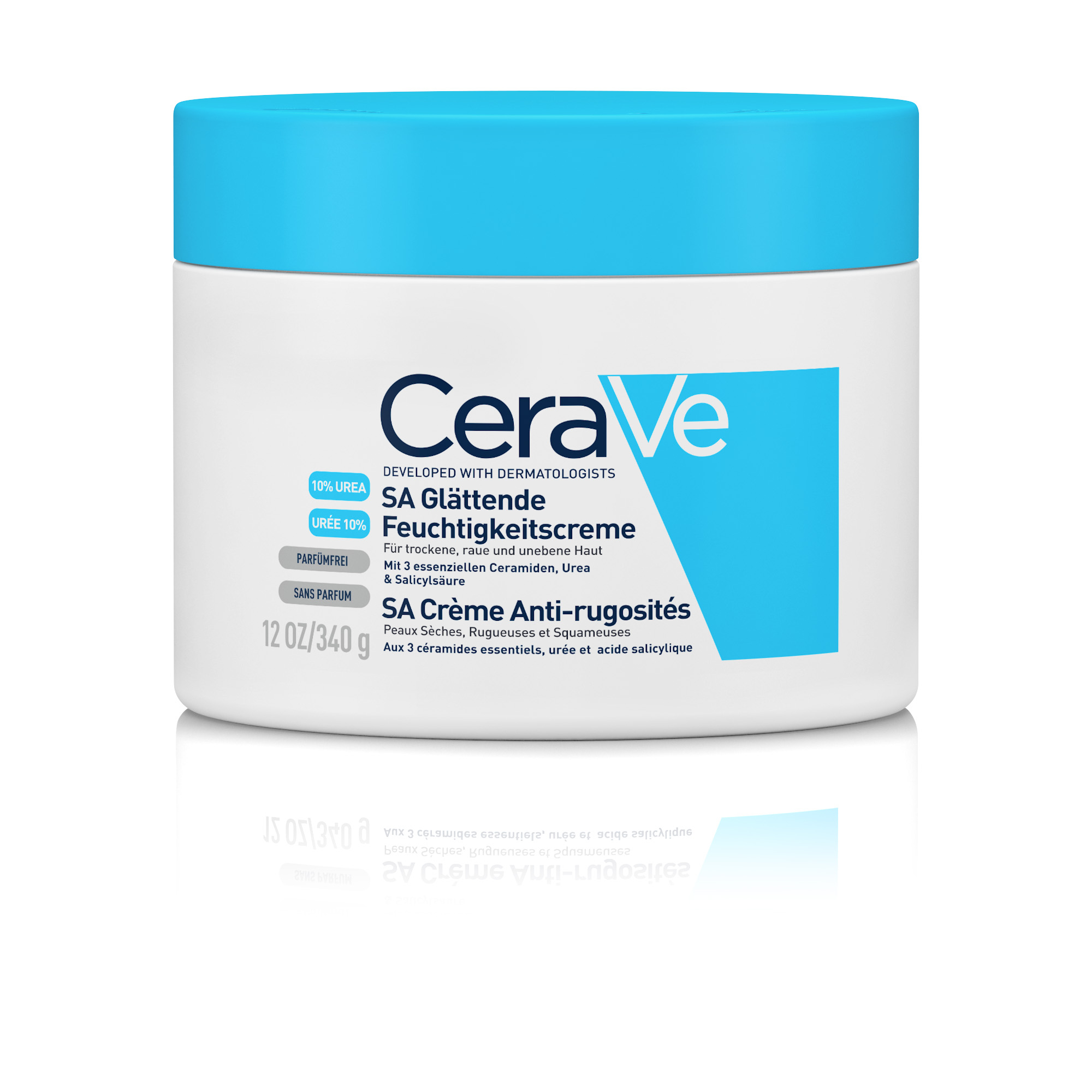 CeraVe SA Crema levigante 10% UREA per pelle molto secca, ruvida e screpolata 340 g