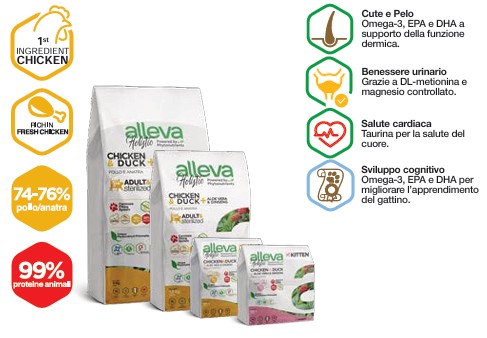 ALLEVA HOLISTIC CAT KITTEN CHICKEN & DUCK + ALOE VERA & GINSENG KG 10 - P02273H