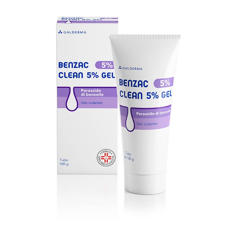 Benzac Clean 5% gel Perossido di Benzoile contro Acne 100g