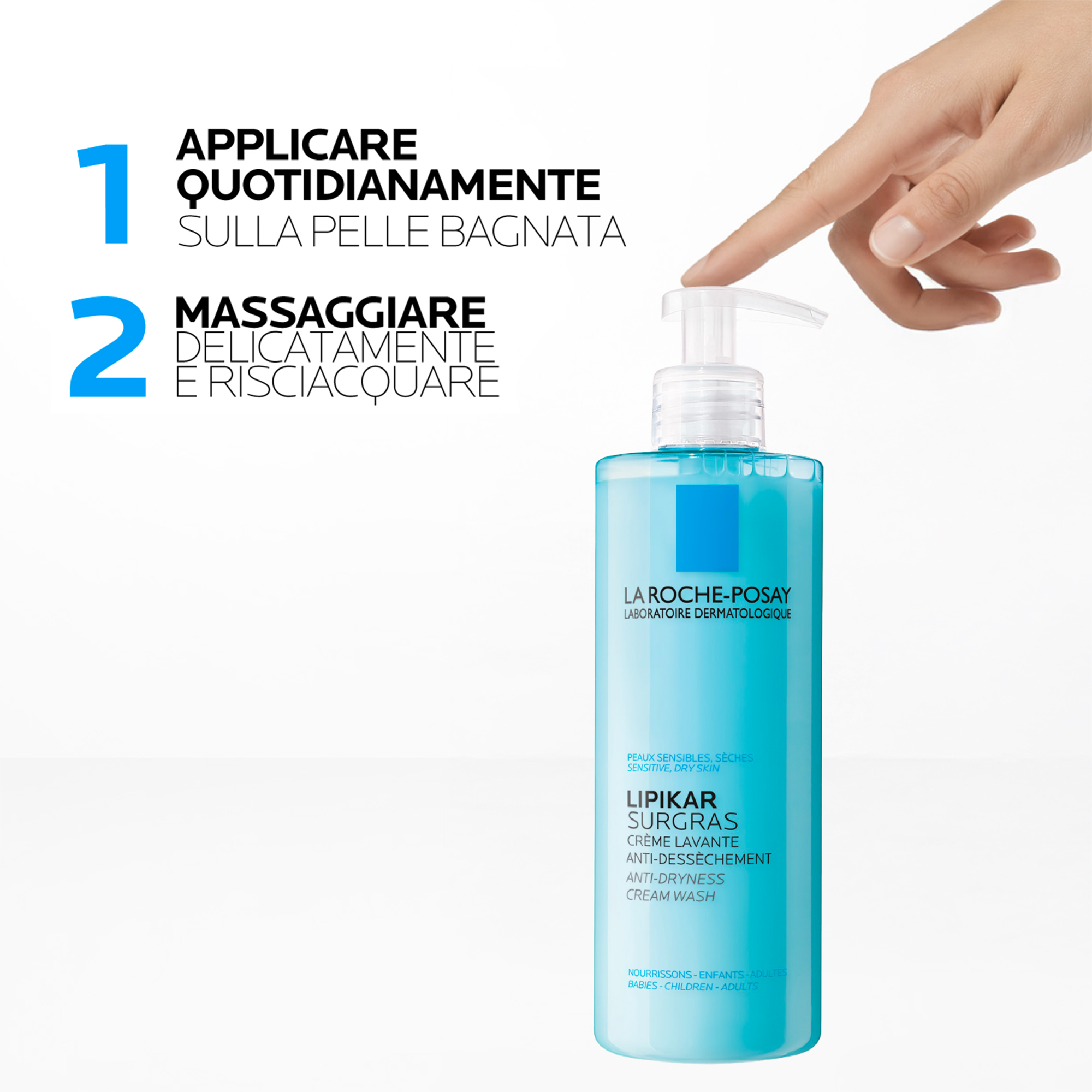 La Roche-Posay Lipikar - Surgras Doccia-Crema Detergente Relipidante Anti-Secchezza 400 ml