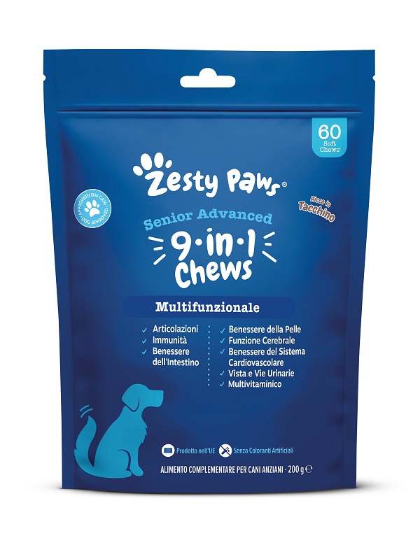 ZESTY PAWS SENIOR 9in1 - Alimento complementare per cani anziani - 60 Chews