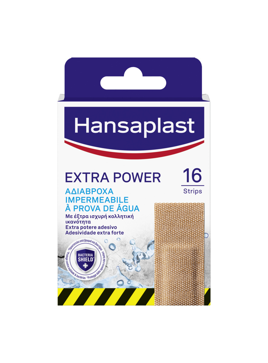 Hansaplast Cerotti Extra Power, Cerotti impermeabili con elevato potere adesivo, 16 pezzi