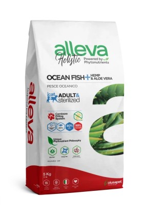 ALLEVA HOLISTIC CAT ADULT OCEAN FISH + HEMP & ALOE VERA KG 5 - P02276
