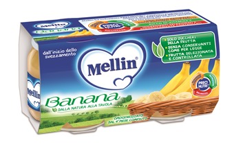 Mellin Omogeneizzato di Frutta Banana 2 x 100 g