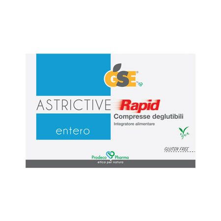 GSE Entero Astrictive Rapid integratore alimentare utile per il tratto intestinale e con funzione antiossidante 24 compresse deglutibili