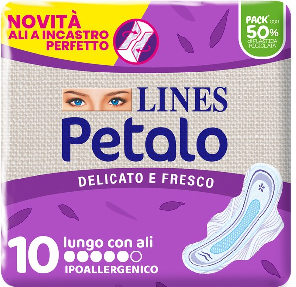LINES PETALO ULTRA LUNGO CON ALI - 10 assorbenti
