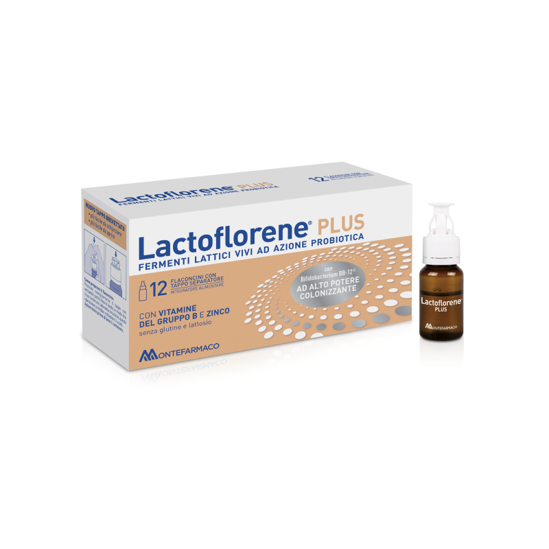 Lactoflorene Plus - Integratore di fermenti lattici -12 Flaconcini - 10 ml