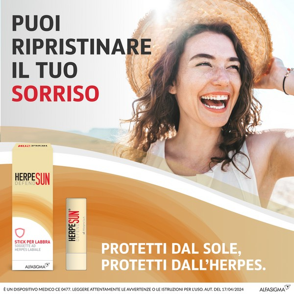 Herpesun Defend Stick Labbra Protettivo Herpes 5 ml