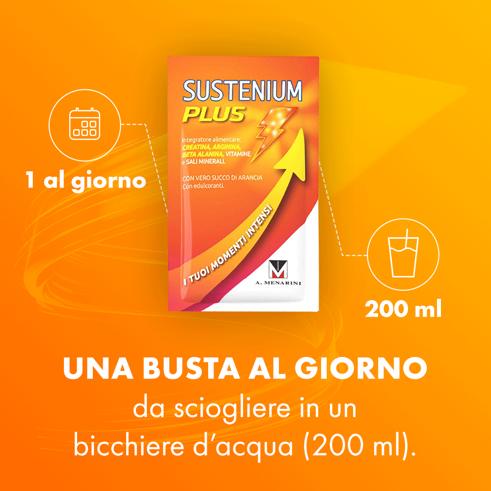 Sustenium Plus Integratore di Creatina Arginina 22 Bustine