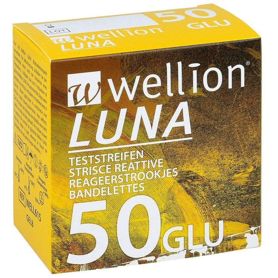 WELLION LUNA 50 STRIPS Strisce controllo glicemia 