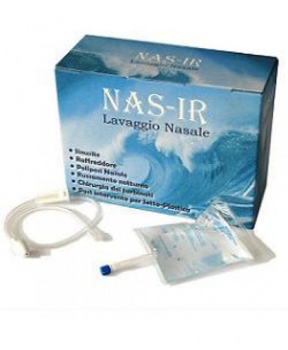 NasIr Medicale Kit Lavaggio Nasale 5 Sacche + 5 Deflussori + 1 Ventosa
