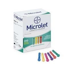 Bayer Microlet Lancette Pungidito Colorate 200 Pezzi