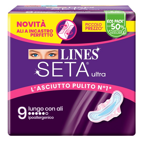 LINES SETA ULTRA LUNGO ALI - 9 ASSORBENTI