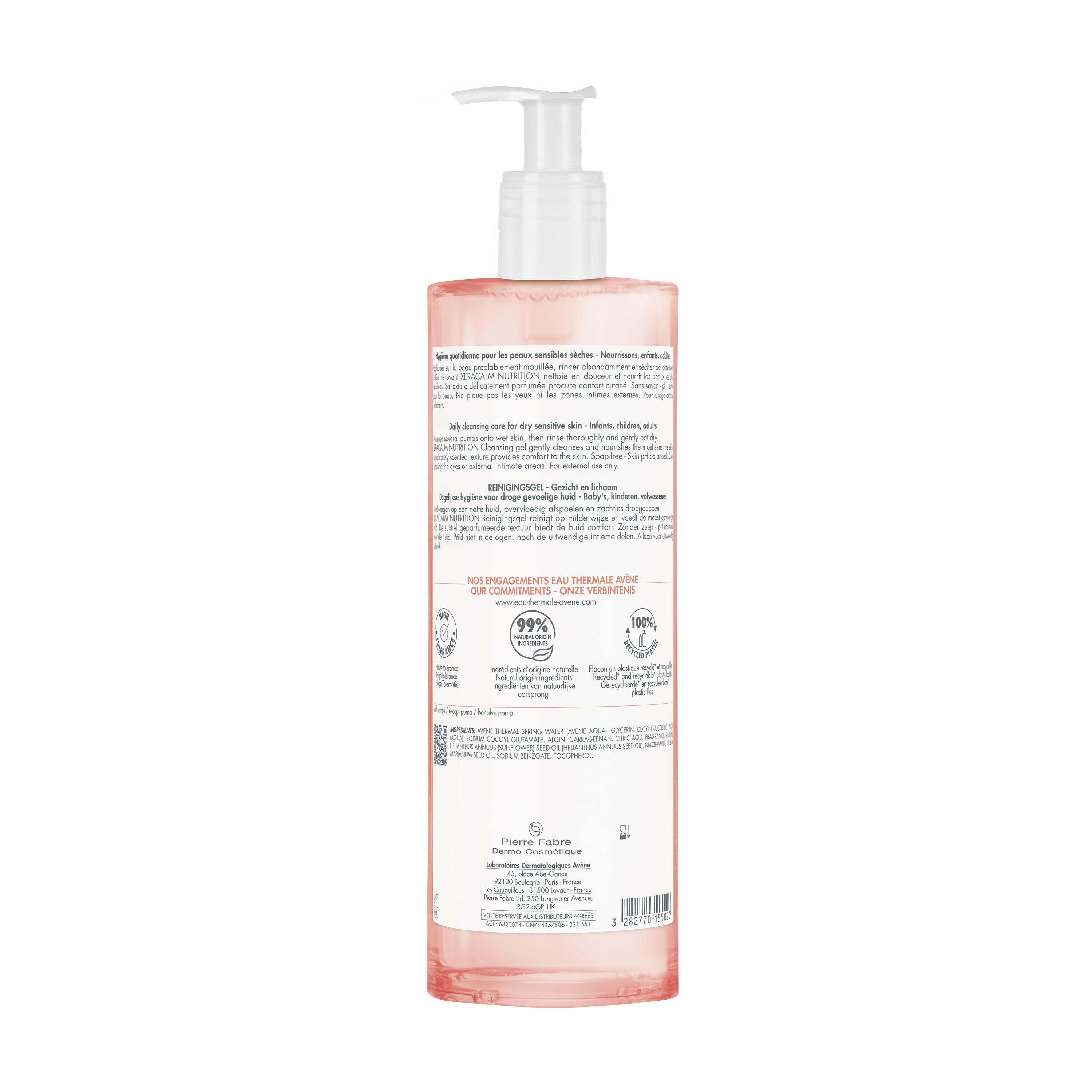 Avène Xeracalm Nutrition - Gel Detergente Nutriente Per Pelle Sensibile E Secca 750 ml