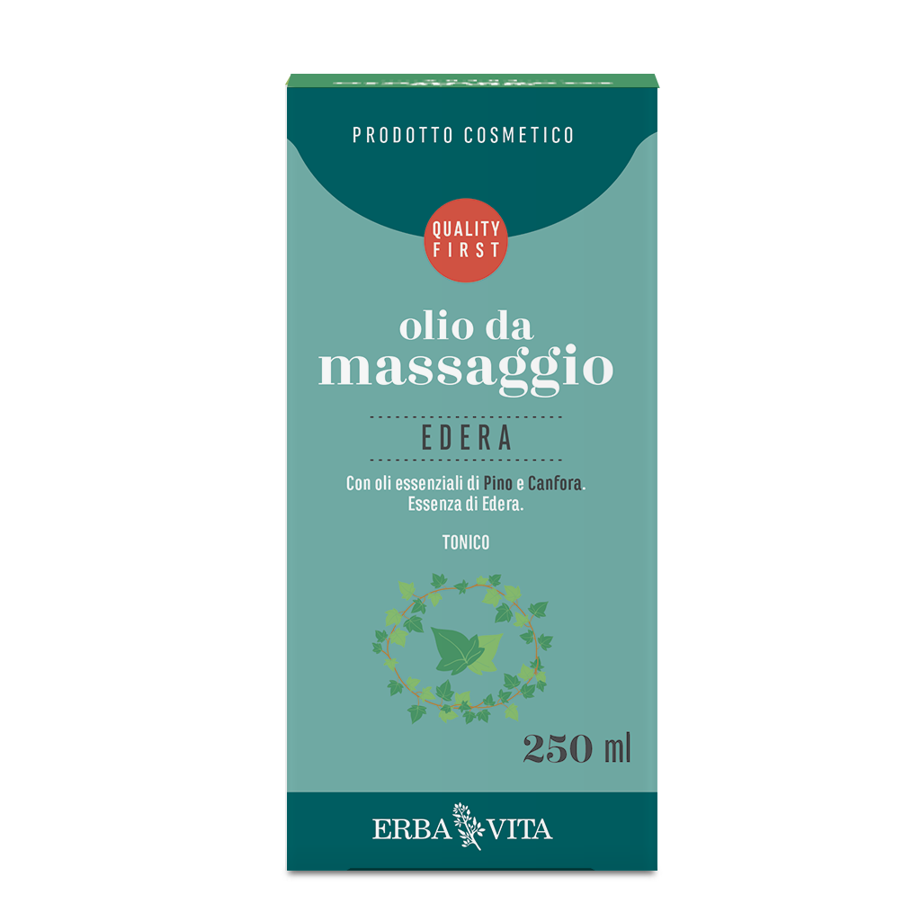 Erba Vita Edera Olio Da Massaggio Idratante e Drenante 250 ml