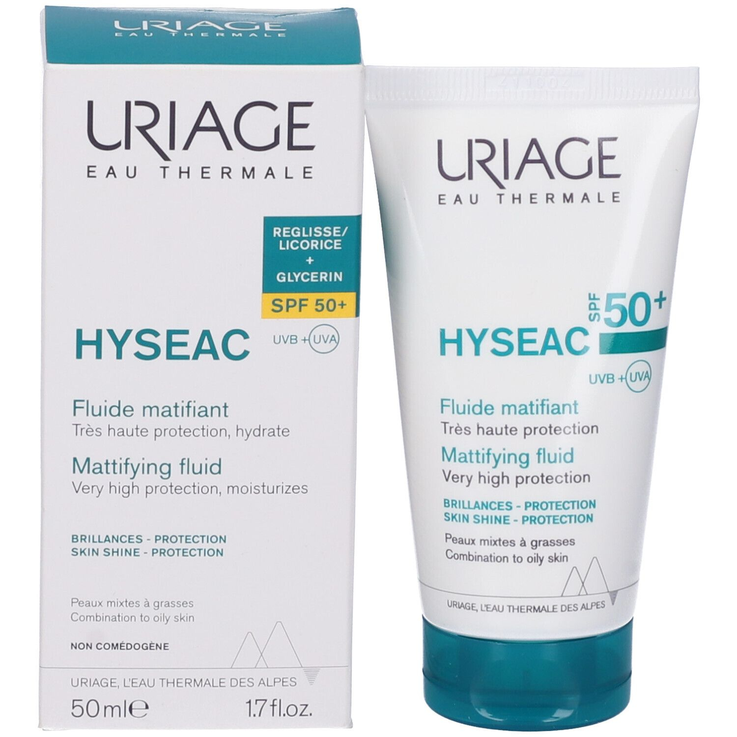 Uriage Hyséac Fluido Solare SPF 50+ Pelle Mista e Grassa 50 ml