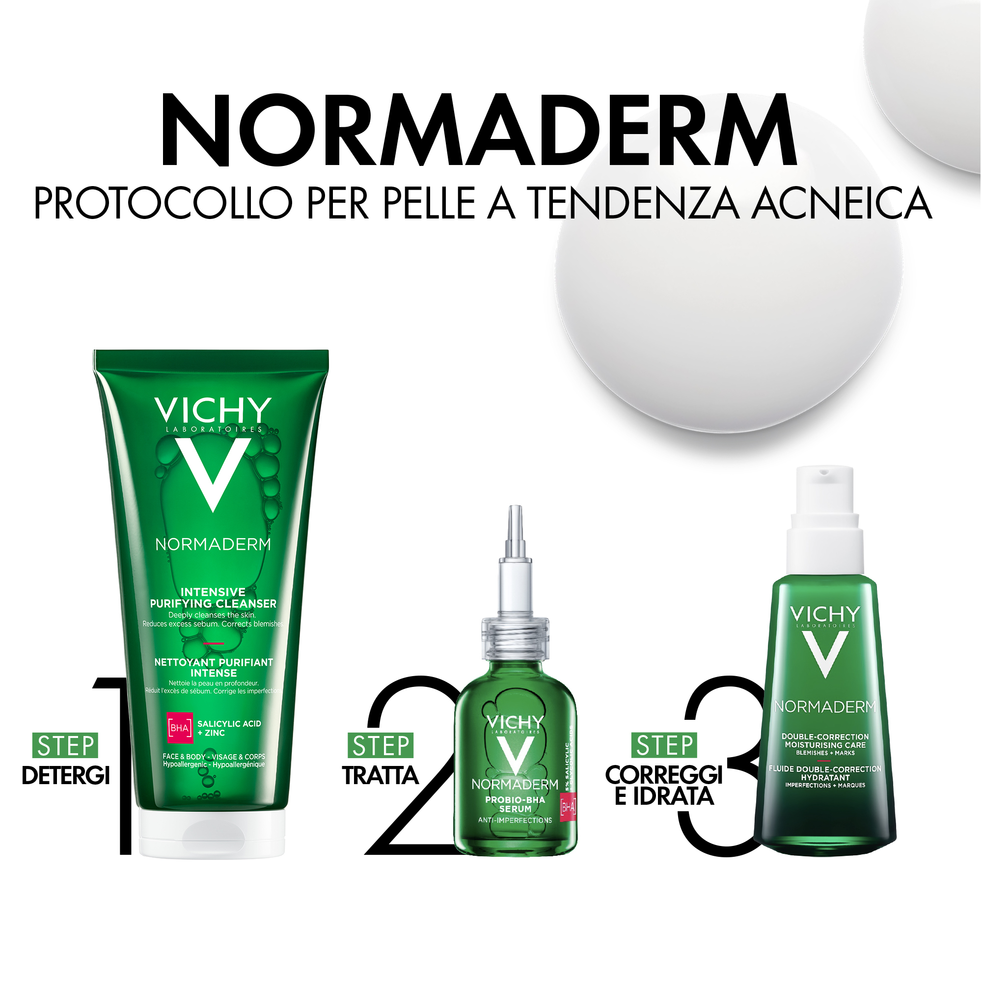 Vichy Normaderm Trattamento Idratante Doppia Azione per pelle a tendenza acneica 50 ml