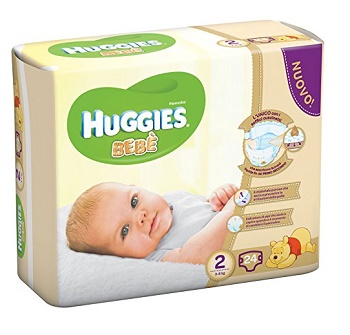 Huggies Bébé Base Pannolini Taglia 2 (3-6 Kg) 24 Pezzi