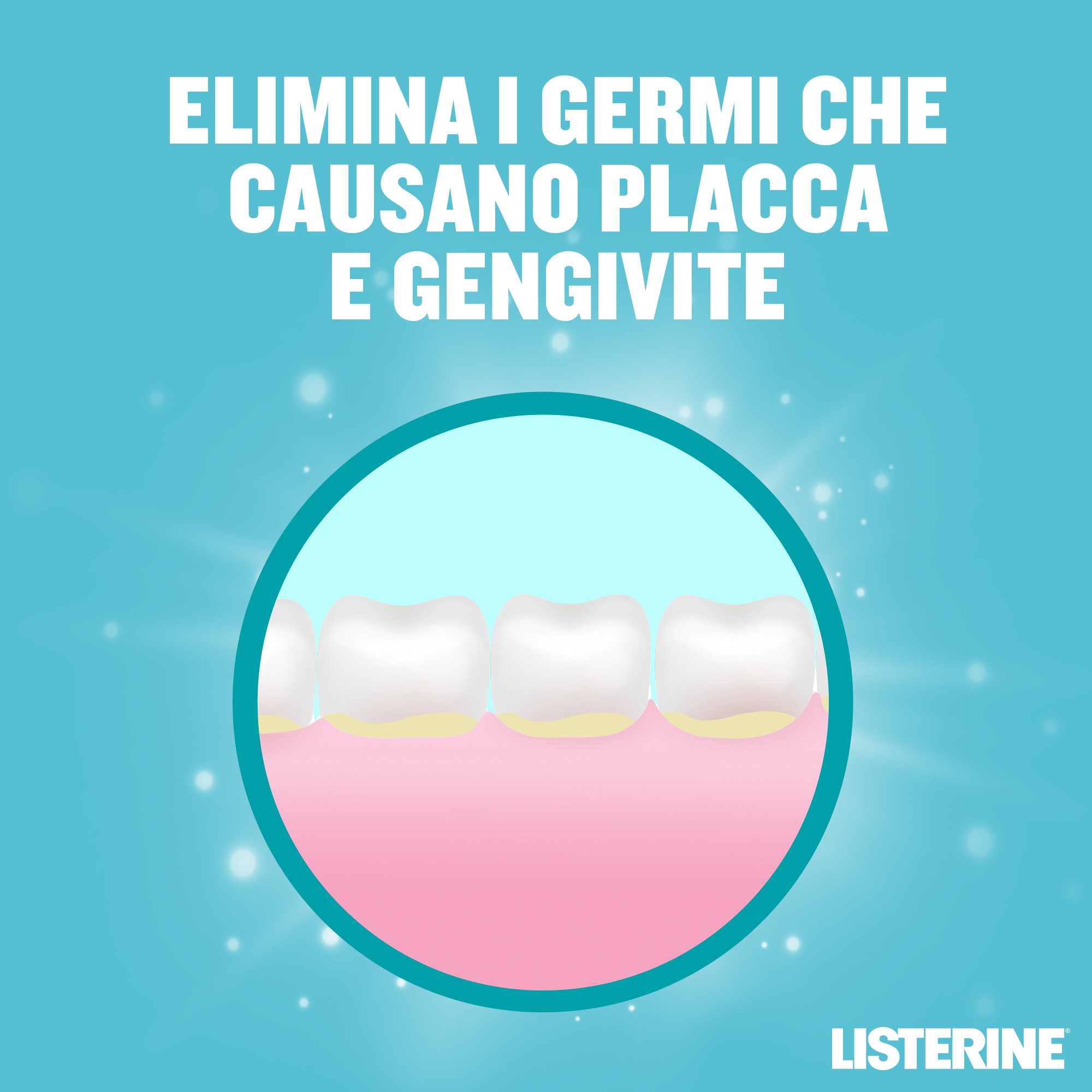 Listerine, Collutorio, Cool Mint, Gusto Delicato, Menta, Alito Fresco, Senza Alcol, 500ml