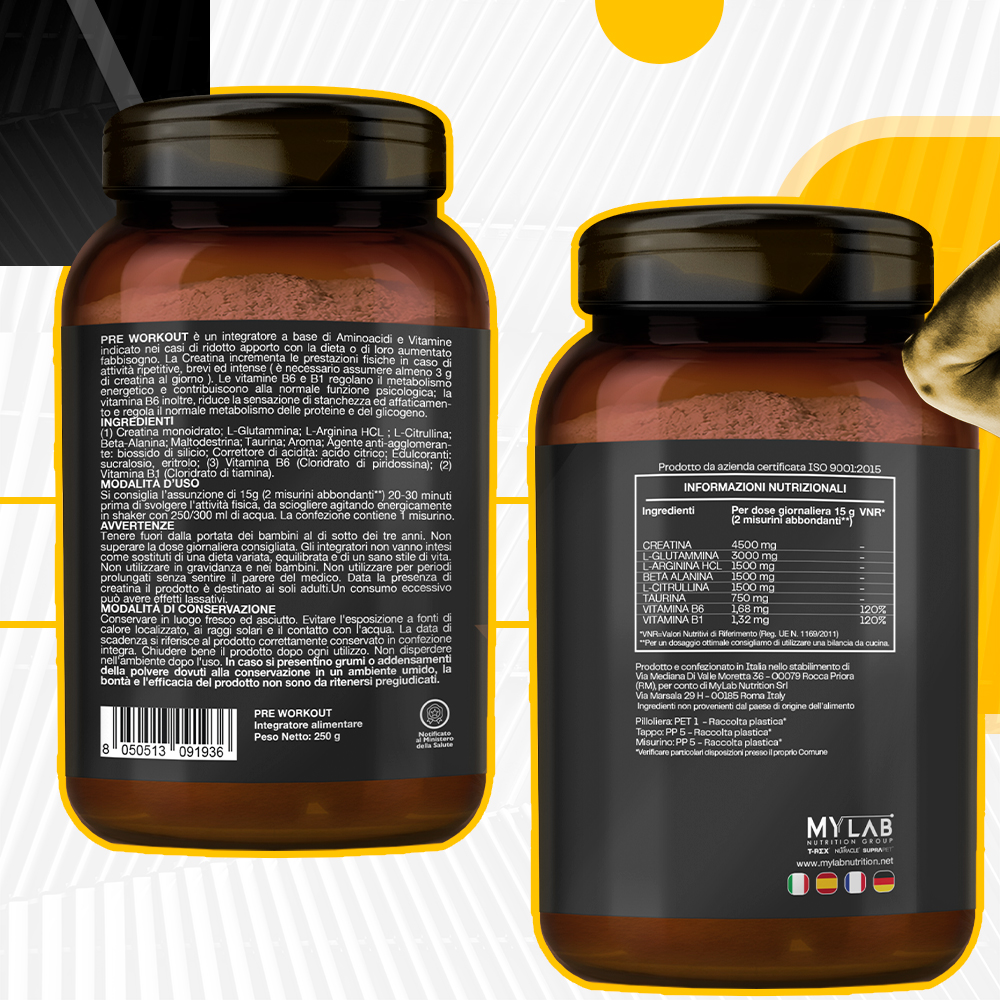 T-Rex Integratori Pre Workout Energy Explosion Gusto Pesca 250 g - Integratore Per Lo Sport