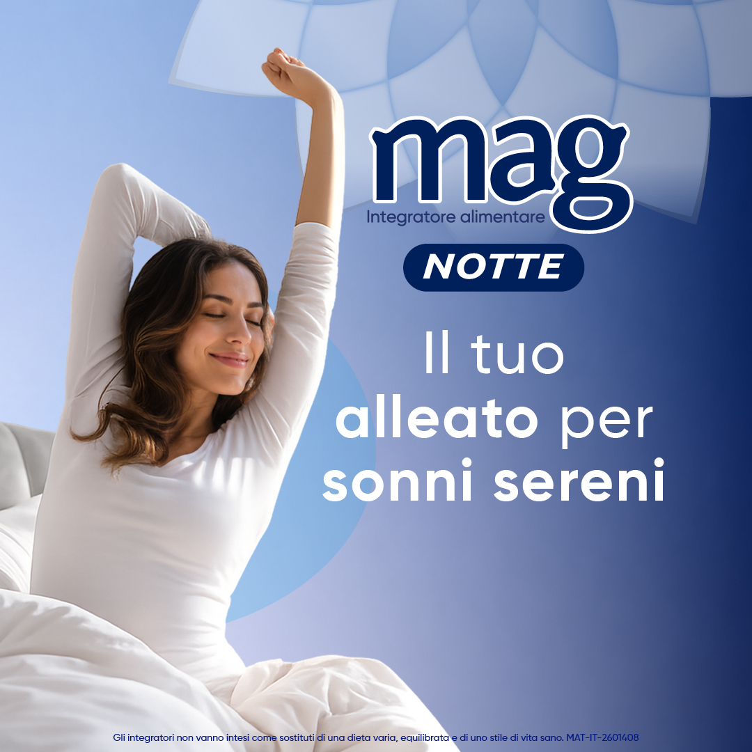 Mag Notte 24 Bustine - Integratore Con Melatonina, Magnesio E Griffonia Per Favorire il Rilassamento E Il Sonno