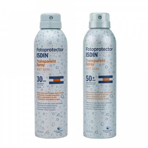 Fotoprotector Isdin Trasparent Spray Wet Skin SPF 50+ - Protezione solare corpo - 250 ml