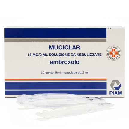 Muciclar Soluzione da Nebulizzare 15 mg/2ml Ambroxolo Cloridrato 30 Fiale 
