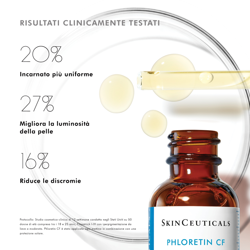 SkinCeuticals Phloretin CF Siero antiossidante per pelli iperpigmentate con 10% di Vitamina C pura 30 ml