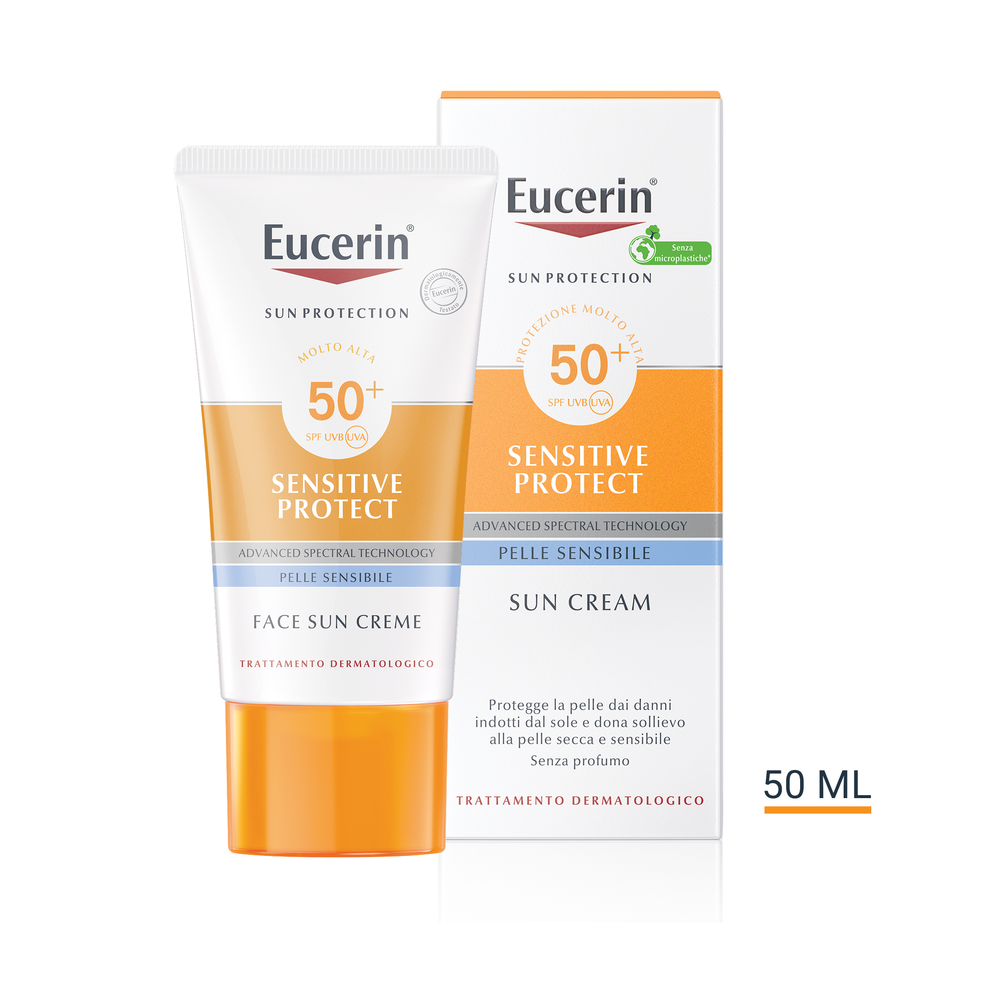 Eucerin Sun Crema Solare Viso per pelle secca SPF50+ 50mL