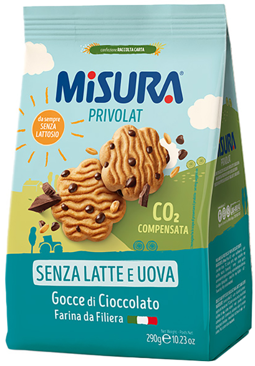 Misura Privolat Biscotti Con Gocce Di Cioccolato 290 g