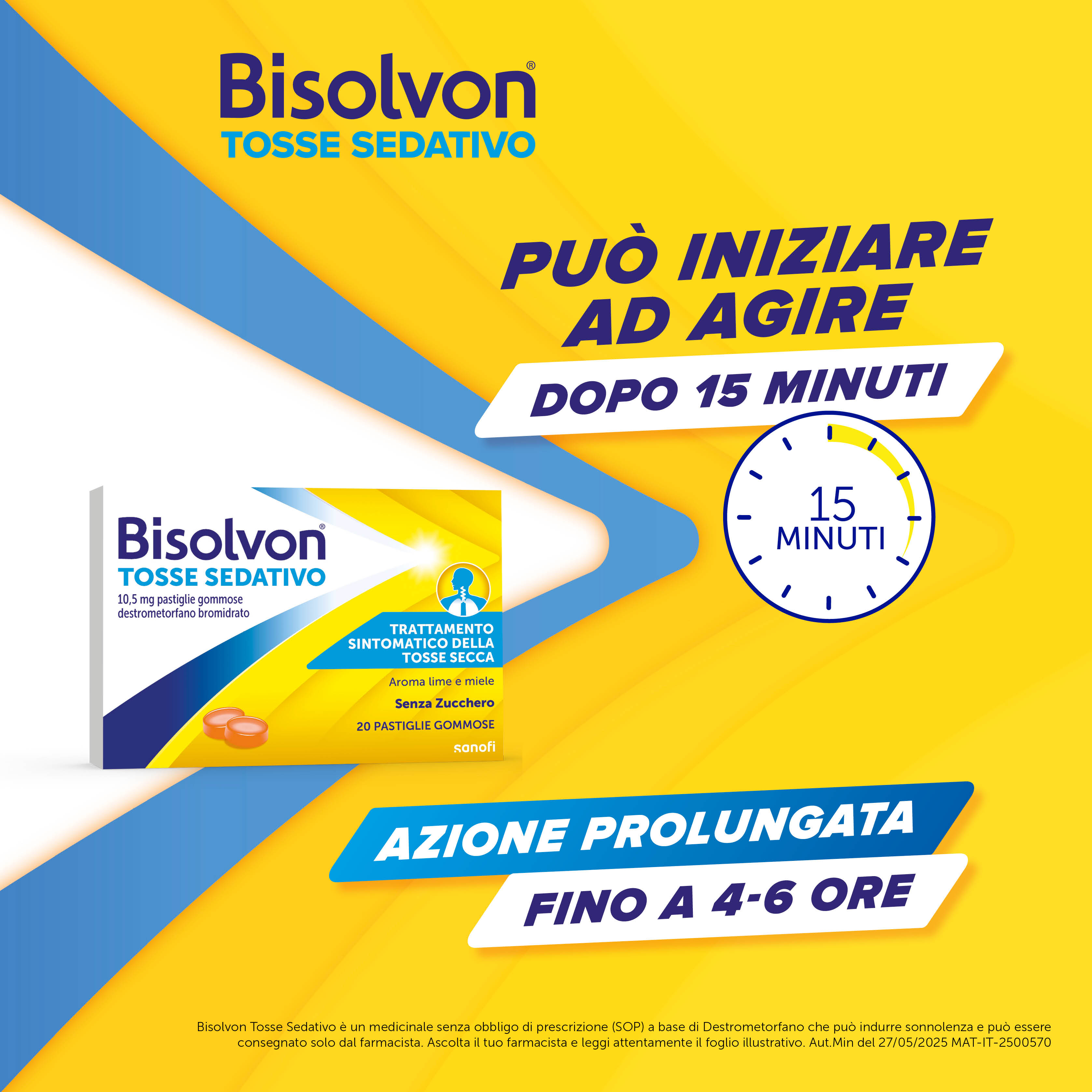 Bisolvon Tosse Sedativo Pastiglie Gommose 10,5mg 20 Pastiglie