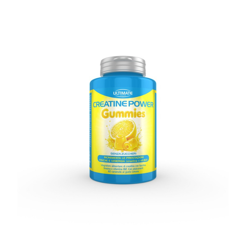Ultima Italia Creatine Power Gusto Limone 60 Caramelle Gommose - Integratore Per Lo Sport