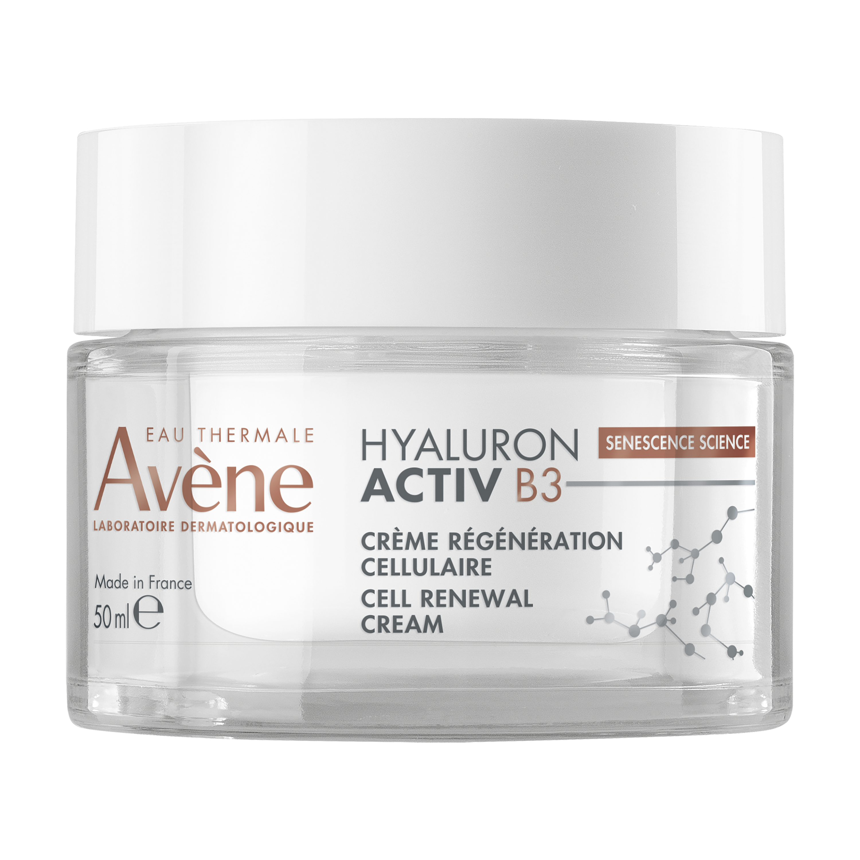 Eau Thermale Avène Hyaluron Activ B3 Crema rigenerante cellulare, Anti età, Pelle tonica radiosa e rughe corrette, con Acido Ialuronico e Niacinamide, 50ml 