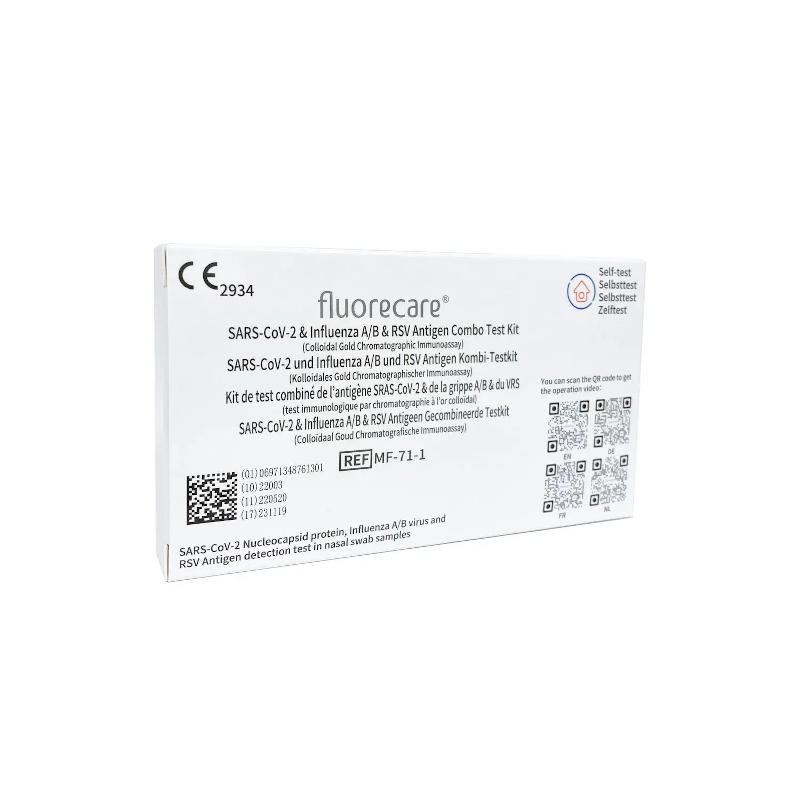 FLUORECARE COMBO TEST 4 in 1 TAMPONE INFLUENZA A-B,COVID, RSV 1 PEZZO
