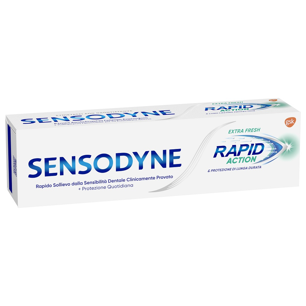 Sensodyne Rapid Action Dentifricio Quotidiano Denti Sensibili Igiene Dentale Extra Fresh 75 ml