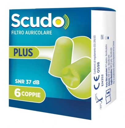 Earplug Scudo Plus Tappi Auricolari 12 Pezzi