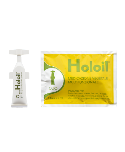 Holoil Gel Medicazione Vegetale Multifunzionale Monodose 1 Fiala Richiudibile 5 ml
