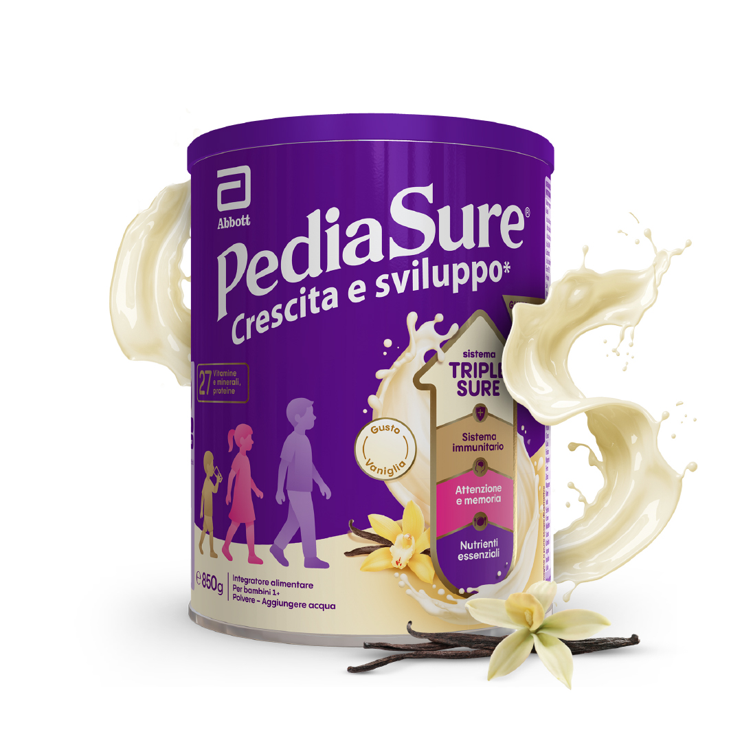 PediaSure Crescita E Sviluppo Gusto Vaniglia 850 g - Integratore Multivitaminico Per Bambini
