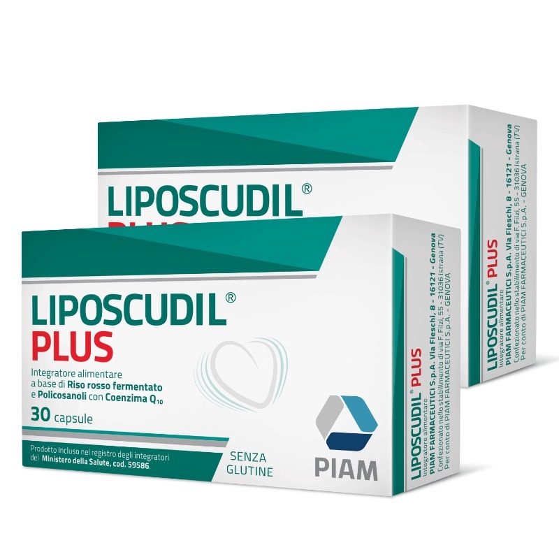 Liposcudil Plus - Integratore per il colesterolo -PROMO BIPACK 30+30 Capsule