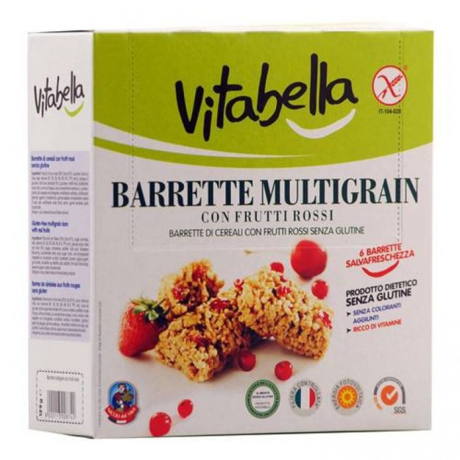 VITABELLA Barrette Multigrain Mirtilli Rossi 129g