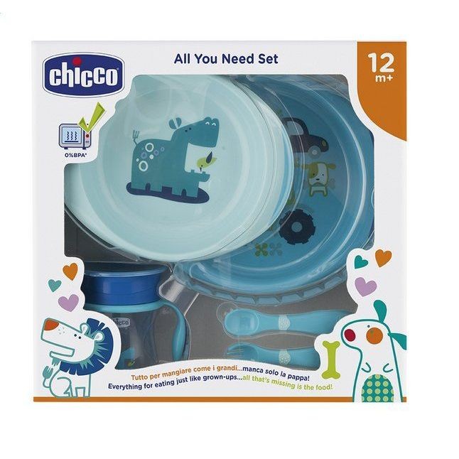 Chicco Set Pappa colore Azzurro 12+ mesi