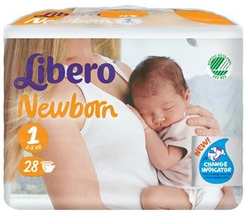 Libero NewBorn Taglia 1 Pannolini 28 Pezzi