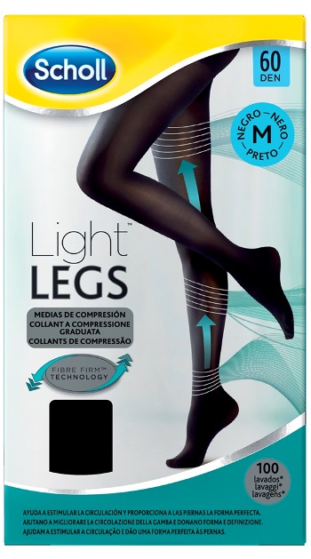 Dr.Scholl Light Legs Collant velati a compressione graduata 60 DEN TG. M colore nero