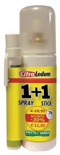 Citroledum Kit Spray + Stick Lozione Repellente Anti Insetti Stick 10 ml