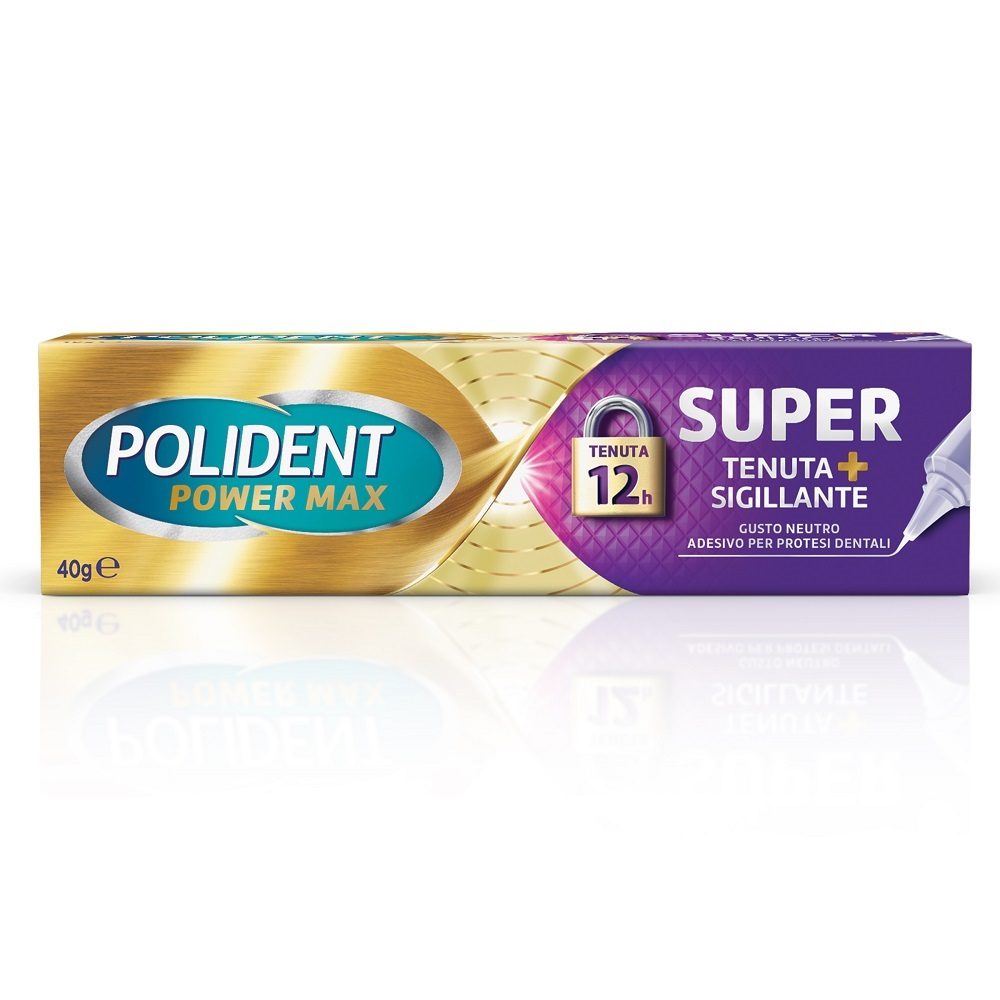 Polident Super Tenuta+Sigillante Sigillante per Protesi Dentale Gusto Neutro 40g