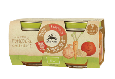 ALCE NERO  BIO SUGO POMODORO  LEGUMI 2X80