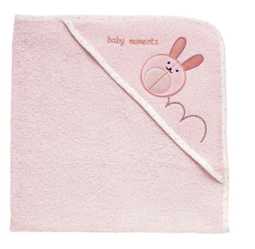 Chicco Accappatoio Quadrato in Spugna Rosa Coniglio 0M+